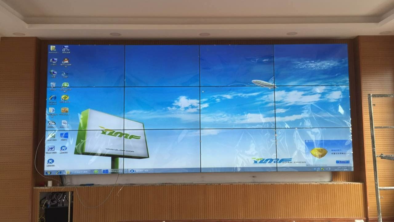 拼接屏案例：陜西省商洛市丹鳳縣某項(xiàng)目3*4 55寸3.5mm！