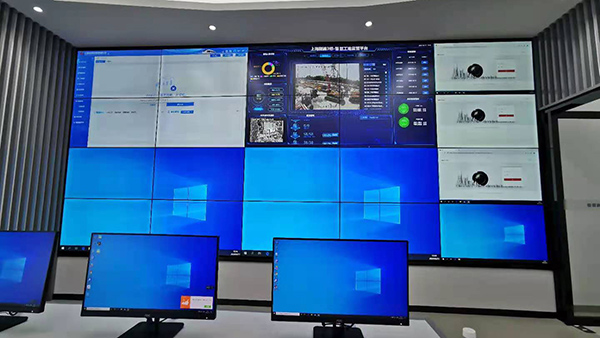 上海隧道智慧工地監(jiān)控項(xiàng)目液晶拼接顯示屏工程案例